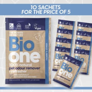 Sachets of Bio One Pet Odour Eliminator
