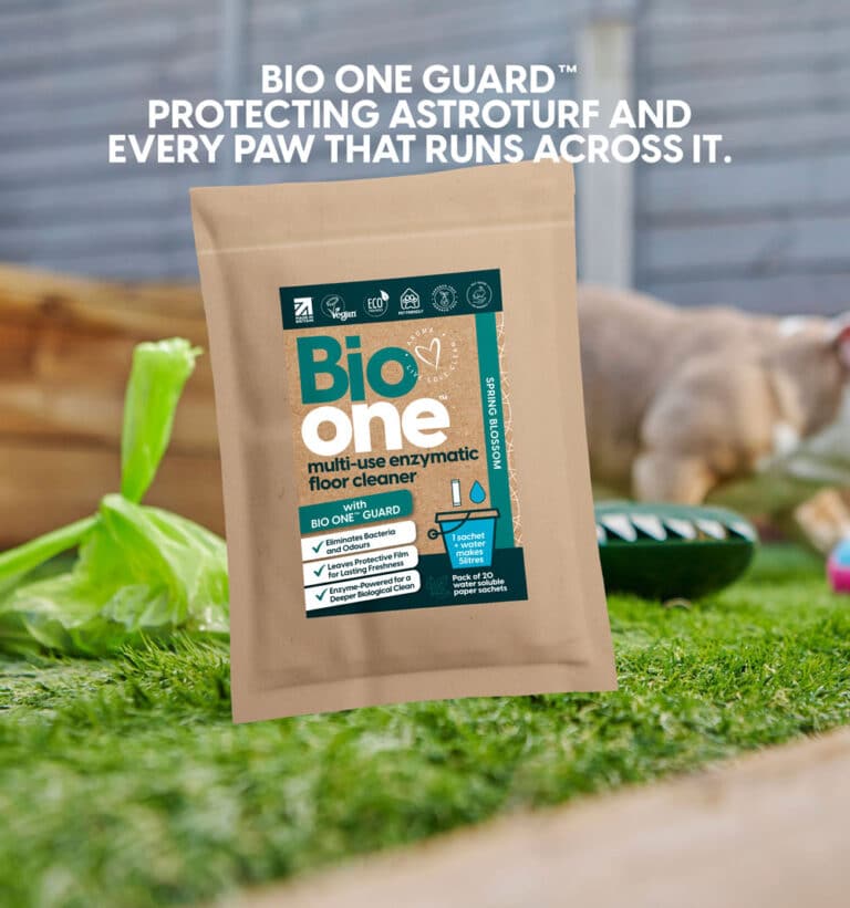 Bio One Multi-use Enzymatic Floor Cleaner with Bio One Guard for astro turf