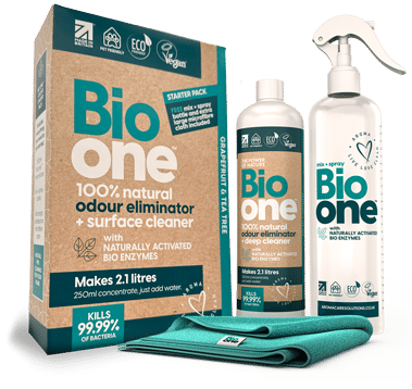 Bio One 100% natural and powerful solution to clean up all the nasties
