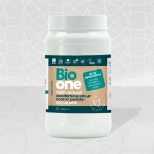 Tub of Bio One Deodorising Odour control powder - Cedar